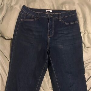 Dark Blue Women's Stretch Jeans - Unbranded